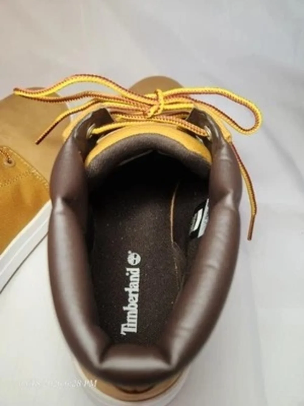 Timberland Davis Square Mens Chukka Boots Wheat Yellow Leather Canvas Size 11.5